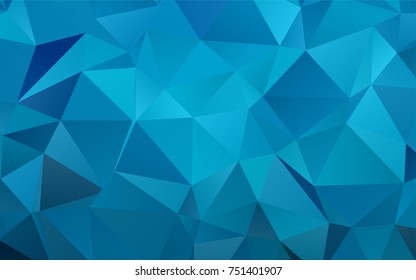 Light BLUE vector polygon abstract background. Modern geometrical abstract illustration with gradient. Triangular pattern for your business design.