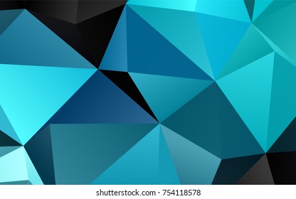 Light BLUE vector polygon abstract background. Triangular geometric sample with gradient.  The template can be used as a background for cell phones.