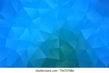 Light BLUE vector polygon abstract pattern. Creative geometric illustration in Origami style with gradient. Triangular pattern for your business design.