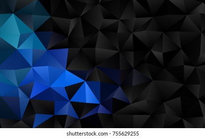 Light BLUE vector polygon abstract background. A sample with polygonal shapes. Triangular pattern for your business design.
