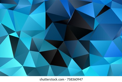 Light BLUE vector polygon abstract pattern. Creative geometric illustration in Origami style with gradient. The polygonal design can be used for your web site.