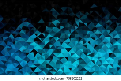 Light BLUE vector polygon abstract template. Creative geometric illustration in Origami style with gradient. The completely new template can be used for your brand book.