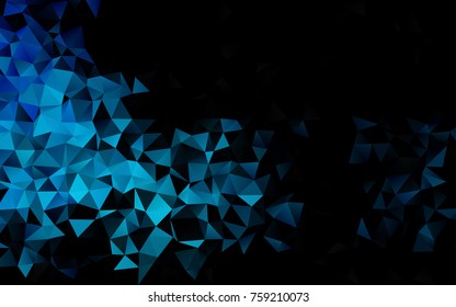 Light BLUE vector polygon abstract background. A completely new color illustration in a vague style. A completely new design for your business.