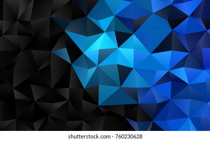 Light BLUE vector polygon abstract pattern. Creative geometric illustration in Origami style with gradient. Brand-new design for your business.