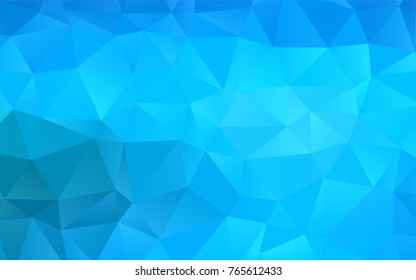 Light BLUE vector polygon abstract background. A completely new color illustration in a vague style. The best triangular design for your business.