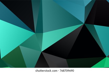 Light BLUE vector polygon abstract pattern. A sample with polygonal shapes. The polygonal design can be used for your web site.