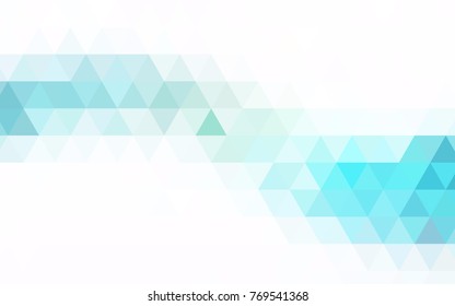 Light BLUE vector polygon abstract pattern. Creative illustration in halftone style with gradient. The polygonal design can be used for your web site.