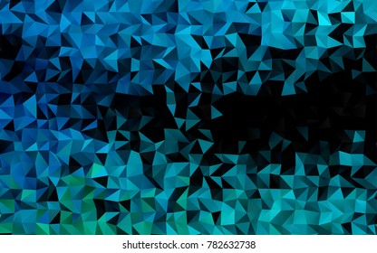 Light BLUE vector polygon abstract template. Glitter abstract illustration with an elegant design. A completely new template for your business design.