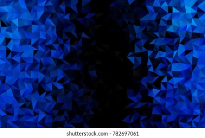 Light BLUE vector polygon abstract template. A sample with polygonal shapes. The best triangular design for your business.