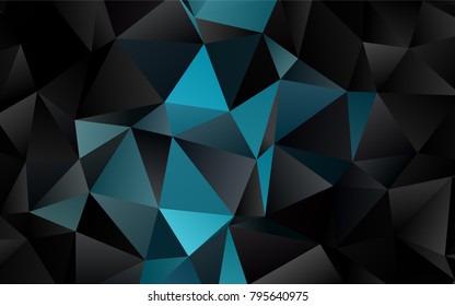 Light BLUE vector polygon abstract template. Glitter abstract illustration with an elegant design. Brand-new style for your business design.