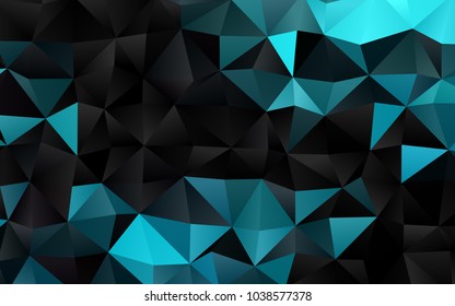 Light BLUE vector polygonal background. Shining illustration, which consist of triangles. The polygonal design can be used for your web site.