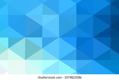 Light BLUE vector polygonal background. A completely new color illustration in a  polygonal style. The polygonal design can be used for your web site.