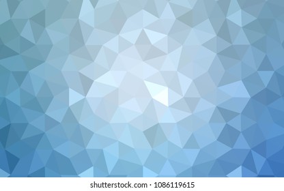 Light BLUE vector polygonal background. Creative illustration in halftone style with triangles. Completely new template for your banner.