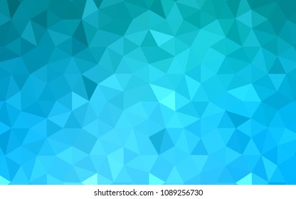 Light BLUE vector polygonal background. Shining colorful illustration with triangles. Pattern for a brand book's backdrop.