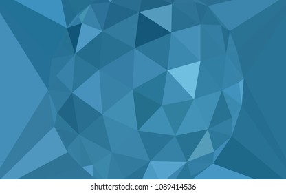 Light BLUE vector polygonal background with a diamond. Elegant polygonal illustration with gradient. Completely new template for your banner.