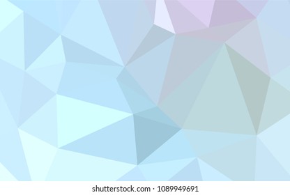 Light BLUE vector polygonal background. Elegant bright polygonal illustration with gradient. Triangular pattern for your business design.