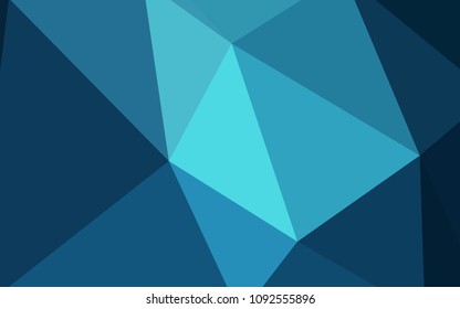Light BLUE vector polygonal background. Colorful illustration in abstract style with triangles. Pattern for a brand book's backdrop.