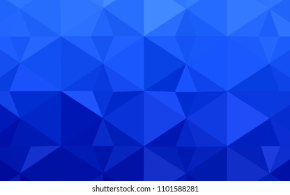 Light BLUE vector polygonal background. Shining polygonal illustration, which consist of triangles. Polygonal design for your web site.