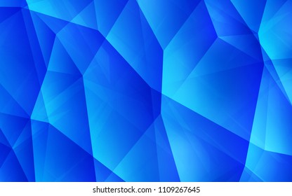 Light BLUE vector polygonal background. Shining colorful illustration with triangles. New template for your brand book.