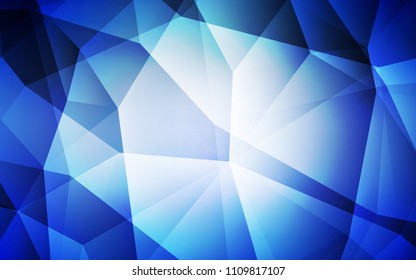 Light BLUE vector polygonal background. A sample with polygonal shapes. Brand new style for your business design.
