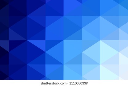 Light BLUE vector polygonal background. Triangular geometric sample with gradient.  Brand-new style for your business design.