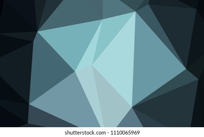 Light BLUE vector polygonal background. Creative geometric illustration in Origami style with gradient. That new template can be used for your brand book.