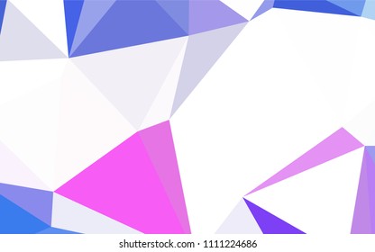 Light BLUE vector polygonal background. Creative geometric illustration in Origami style with gradient. New template for your brand book.