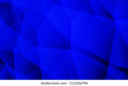Light BLUE vector polygonal background. A sample with polygonal shapes. Best triangular design for your business.