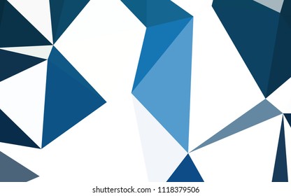 Light BLUE vector polygonal background. Triangular geometric sample with gradient.  Best triangular design for your business.