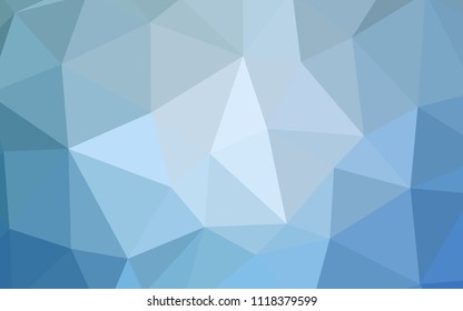 Light BLUE vector polygonal background. Shining colorful illustration with triangles. A completely new design for your leaflet.