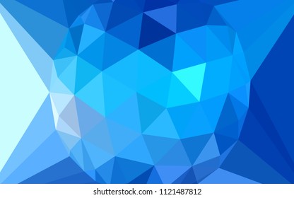 Light BLUE vector polygonal background with a diamond. Illustration in Origami style with gradient. A completely new design for your leaflet.