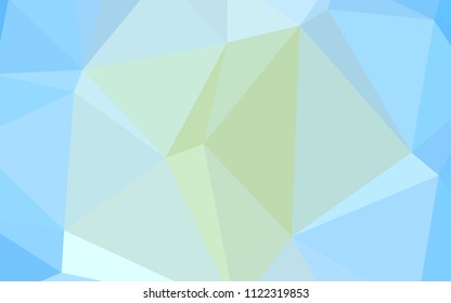 Light BLUE vector polygonal background. Geometric illustration in Origami style with gradient.  A new texture for your design.