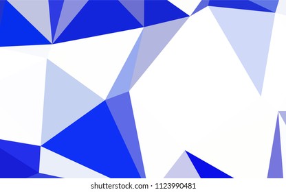 Light BLUE vector polygonal background. Glitter abstract illustration with an elegant triangles. Template for cell phone's backgrounds.