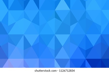 Light BLUE vector polygonal background. A completely new color illustration in a polygonal style. New template for your brand book.