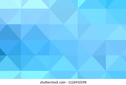 Light BLUE vector polygonal background. A sample with polygonal shapes. The best triangular design for your business.