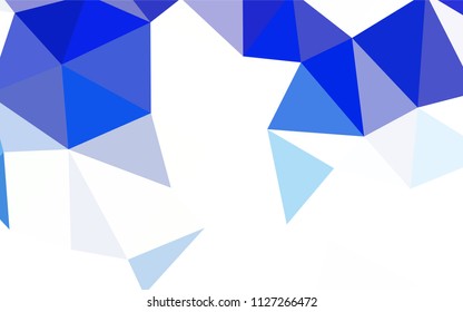 Light BLUE vector polygonal background. Elegant bright polygonal illustration with gradient. Triangular pattern for your design.