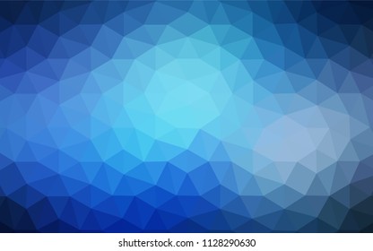 Light BLUE vector polygonal background. A sample with polygonal shapes. A completely new design for your leaflet.