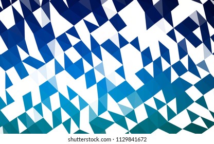 Light BLUE vector polygonal background. A sample with polygonal shapes. The best triangular design for your business.
