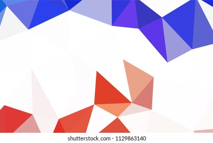 Light BLUE vector polygonal background. Glitter abstract illustration with an elegant triangles. New template for your brand book.