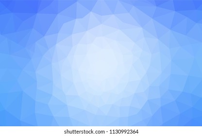 Light BLUE vector polygonal background. A completely new color illustration in a polygonal style. A completely new design for your leaflet.