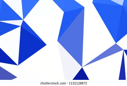 Light BLUE vector polygonal background. Shining polygonal illustration, which consist of triangles. Pattern for a brand book's backdrop.