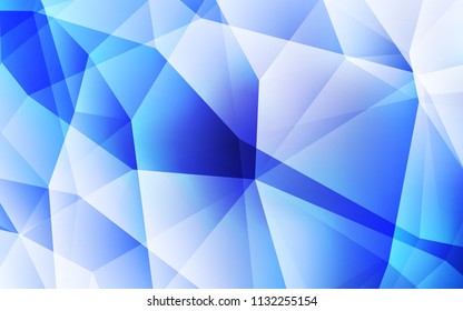 Light BLUE vector polygonal background. Polygonal abstract illustration with gradient. Best triangular design for your business.
