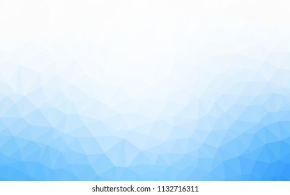 Light BLUE vector polygonal background. Elegant bright polygonal illustration with gradient. Triangular pattern for your design.