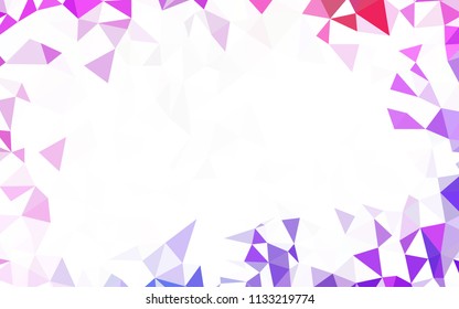 Light BLUE vector polygonal background. Geometric illustration in Origami style with gradient.  A completely new design for your leaflet.