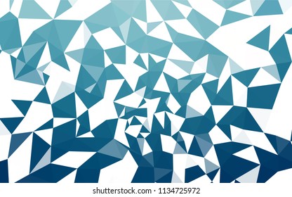 Light BLUE vector polygonal background. A completely new color illustration in a polygonal style. Completely new template for your banner.