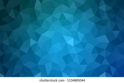 Light BLUE vector polygonal background. Glitter abstract illustration with an elegant triangles. A completely new design for your leaflet.