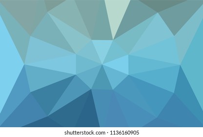 Light BLUE vector polygonal background with a diamond. Abstract illustration with an elegant triangles. New template for your brand book.