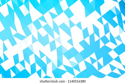 Light BLUE vector polygonal background. An elegant bright illustration with gradient. The best triangular design for your business.