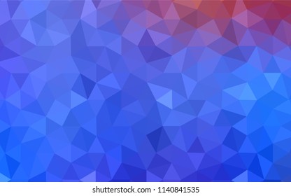 Light BLUE vector polygonal background. Colorful illustration in polygonal style with gradient. Polygonal design for your web site.