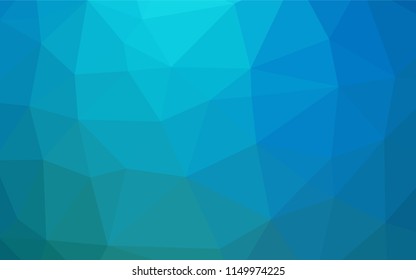 Light BLUE vector polygonal background. Triangular geometric sample with gradient.  A completely new design for your business.